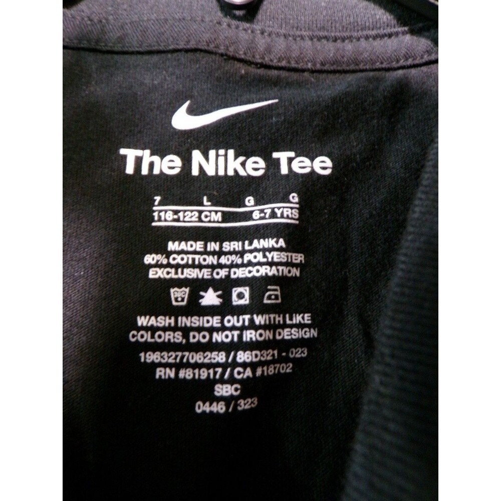 Nike Boys The Nike Tee Splash Swoosh Graphic T Shirt Black Size 6 7 Years - Picture 2 of 3